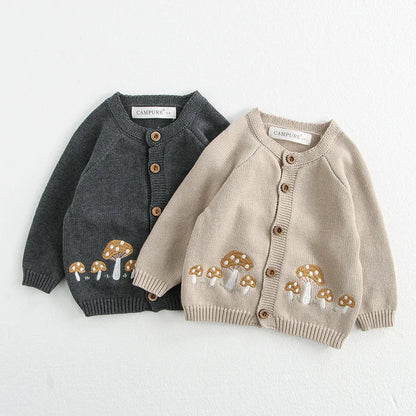 Mushroom Embroidery knit