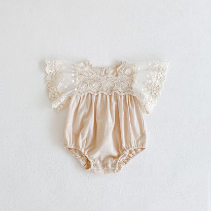 Lia Lace Romper Cream