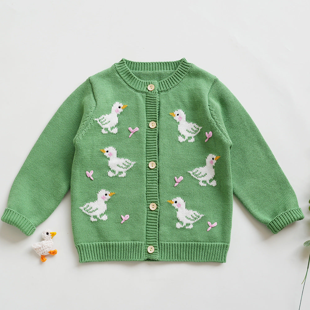Ducklings knitted cardigan