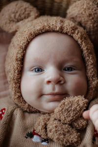 Teddy bear soft bonnet