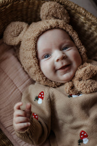 Teddy bear soft bonnet