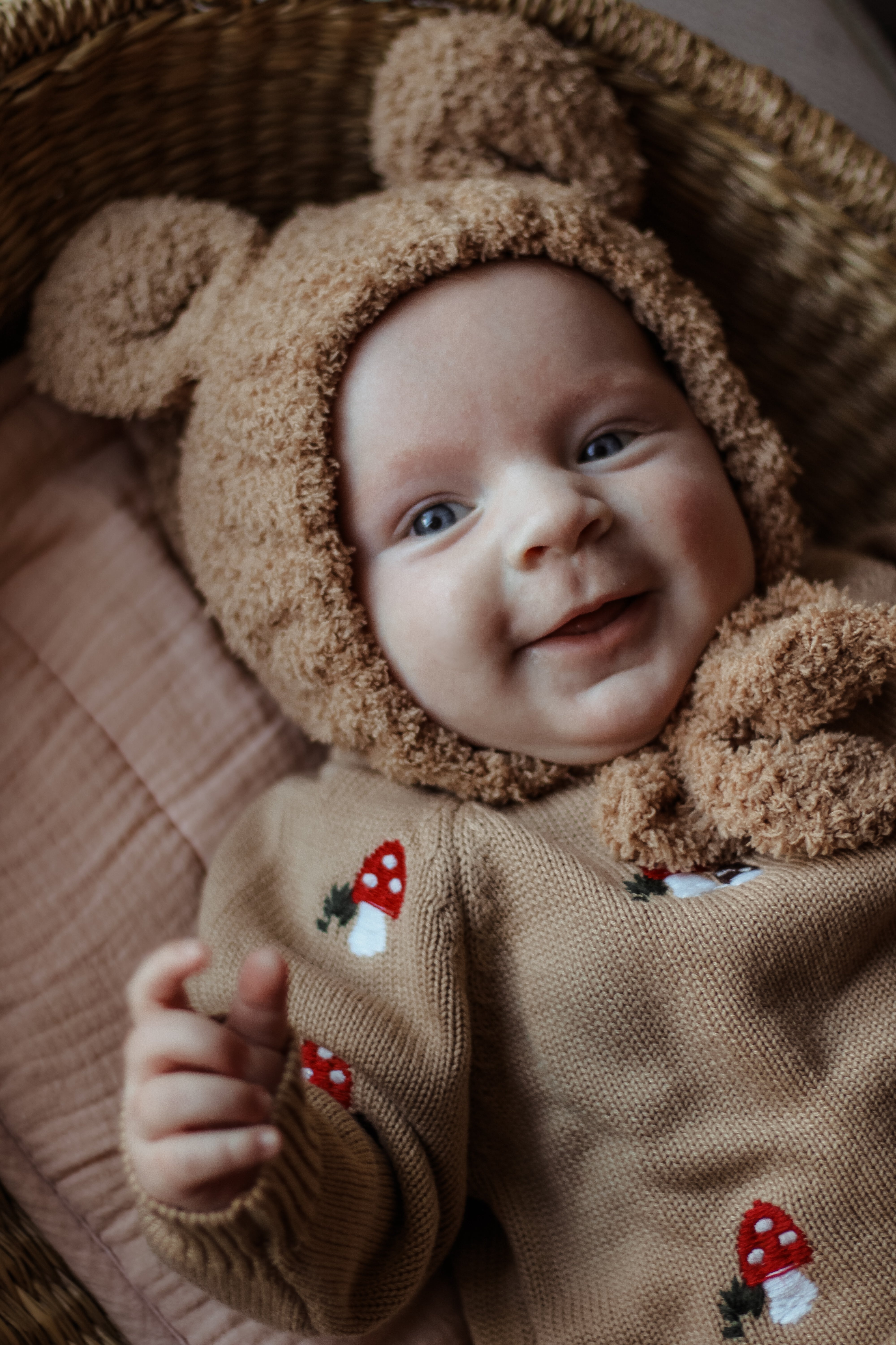Teddy bear soft bonnet