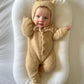 Bear Fluffy Jumpsuit and Hat