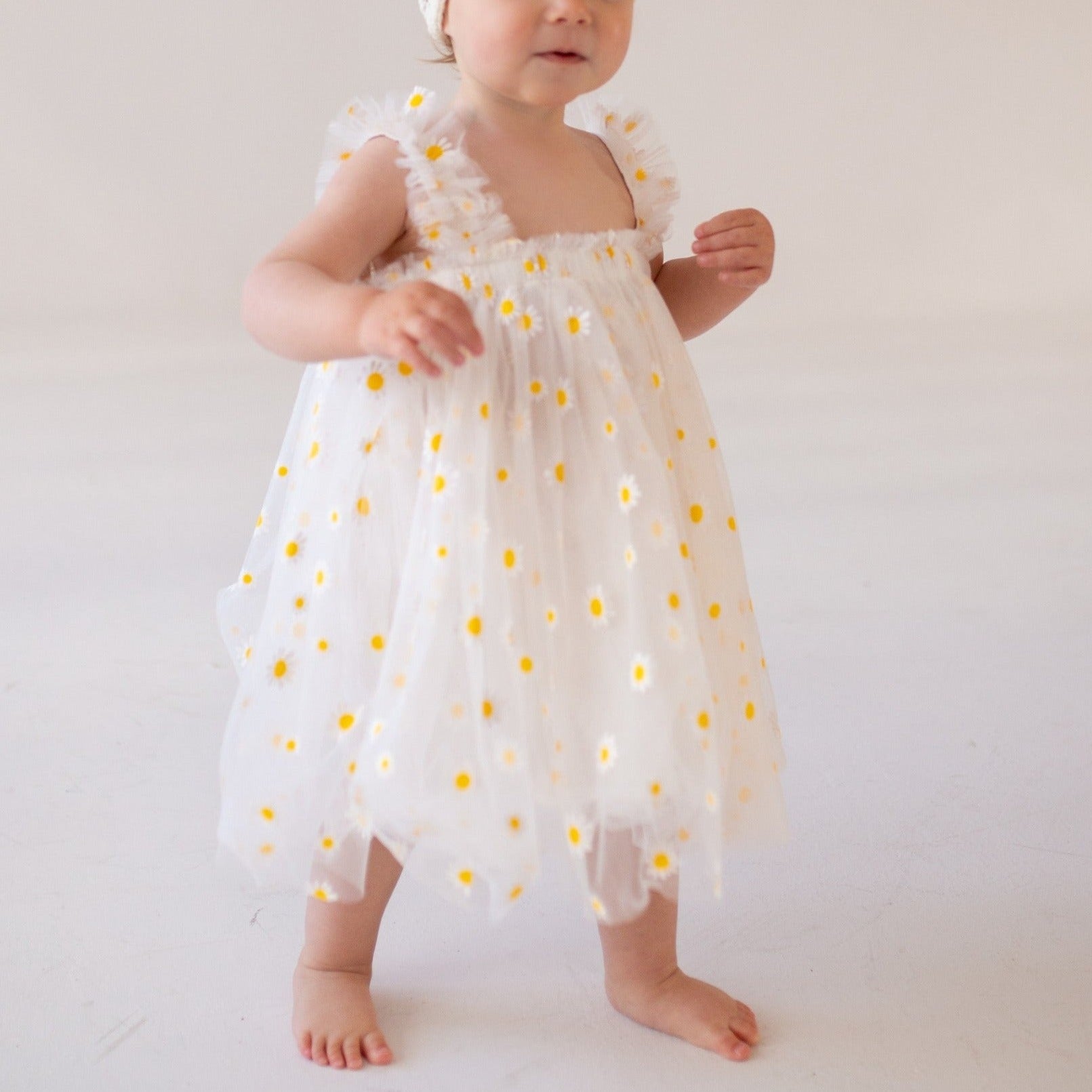 Daisy Tulle Dress White