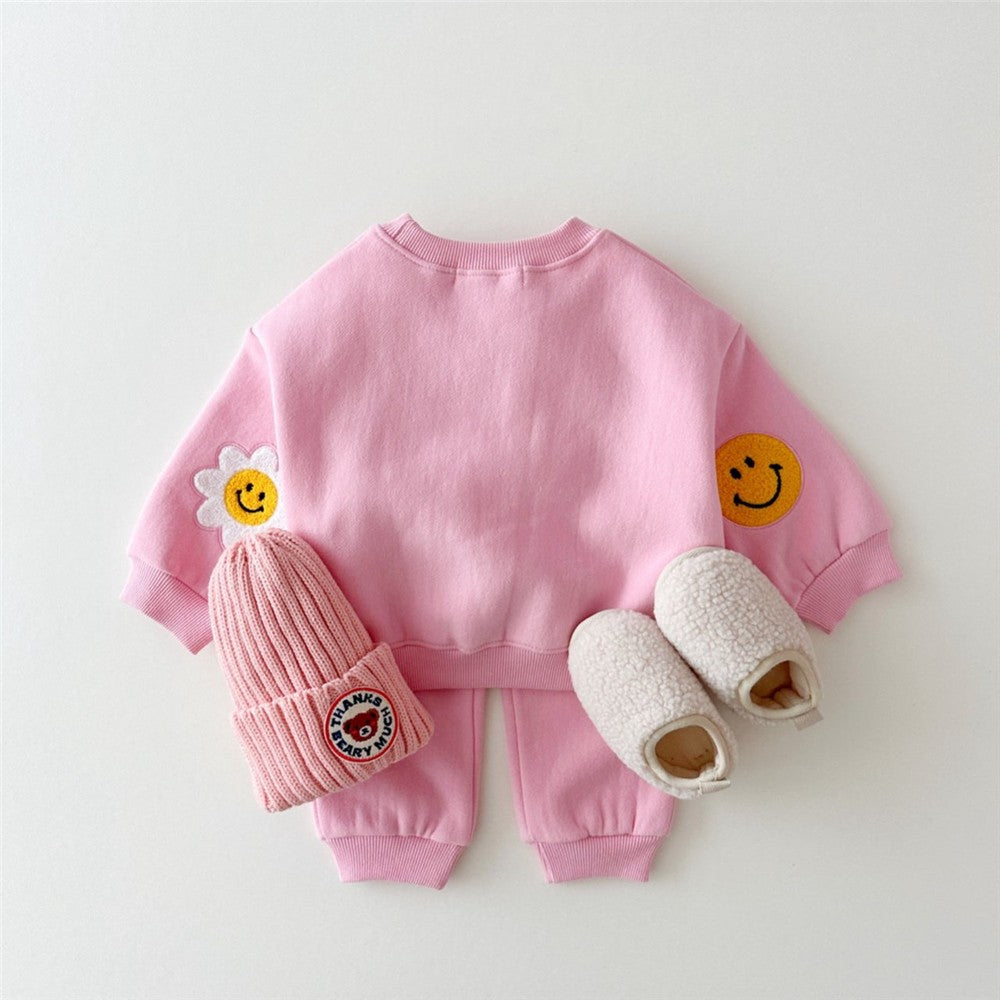 Smiley Daisy tracksuit Pink