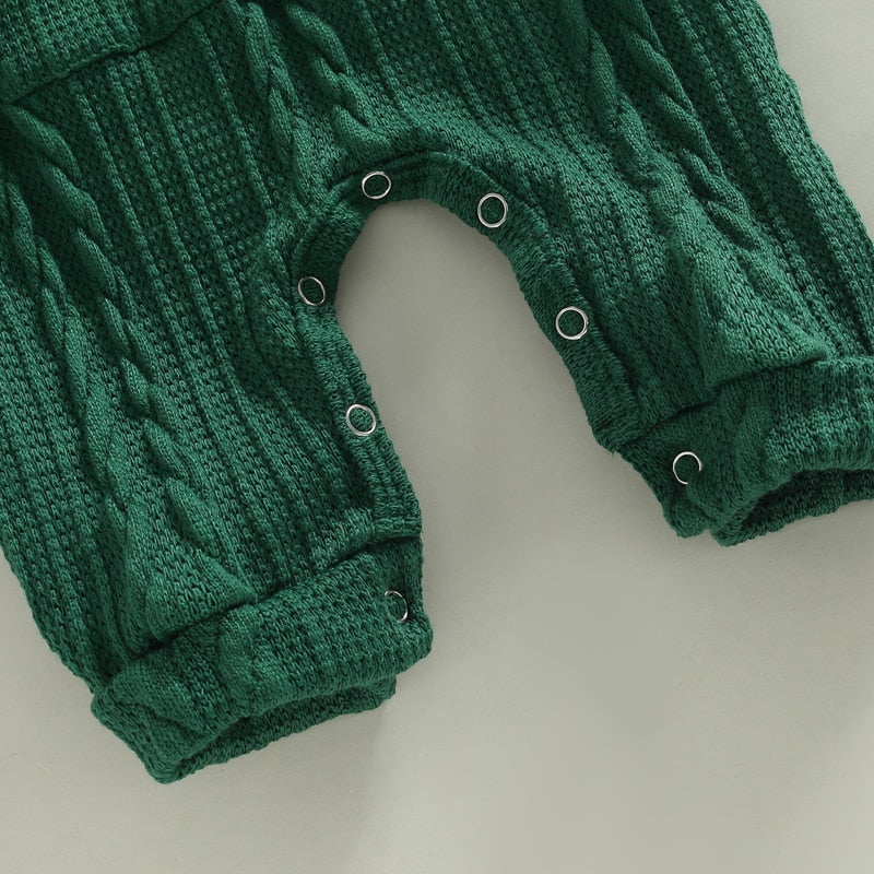 Jacquard knit jumpsuit Green