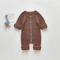 Cable Knit Jumpsuit Ginger Brown