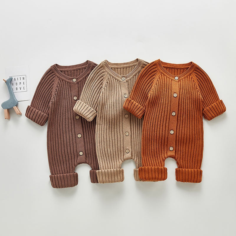 Cable Knit Jumpsuit Beige